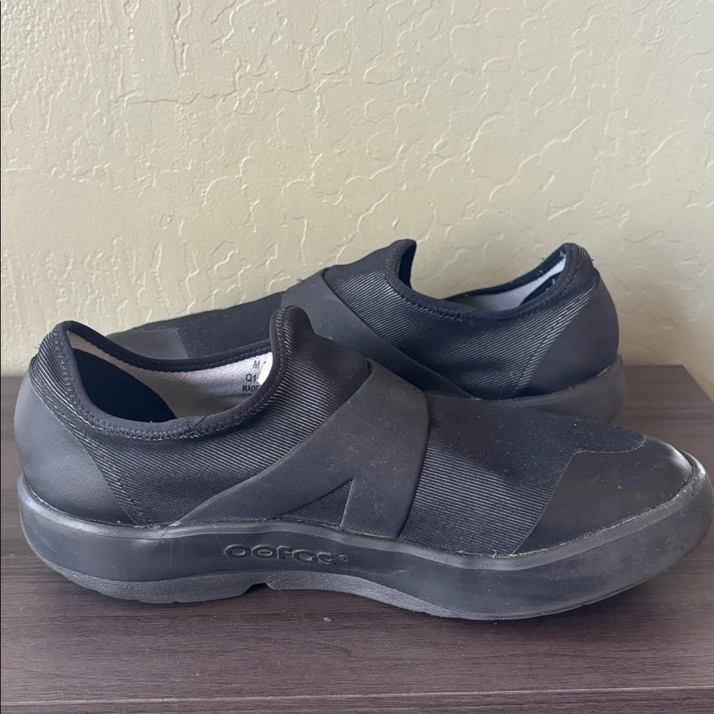 OOFOS OOmg Low Fiber Recovery Black‎ Slip On Mesh Shoes Size 11
